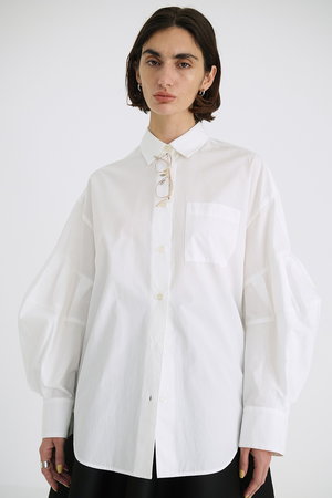 CLANE BIG COLLAR DRAWSTRING BLOUSE ホワイト2 BIG COLLAR DRAWSTRING BLOUSE（シャツ/ブラウス）｜CLANE（クラネ）の