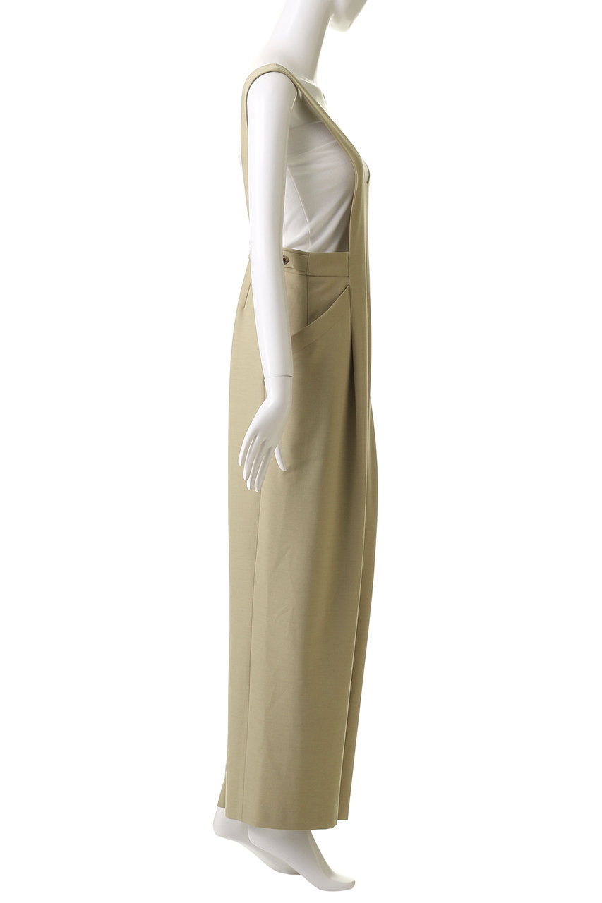 CLANE(クラネ)｜DEEP U NECK SALOPETTE/サロペット/BEIGE の通販