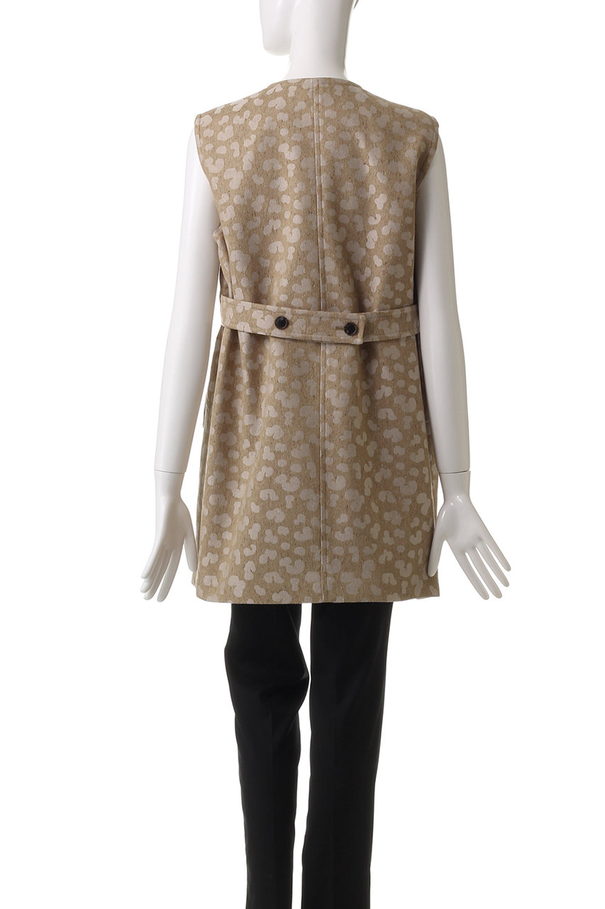 CLANE(クラネ)｜LINEN LEOPARD GILET/ジレ・ベスト/BEIGE の通販