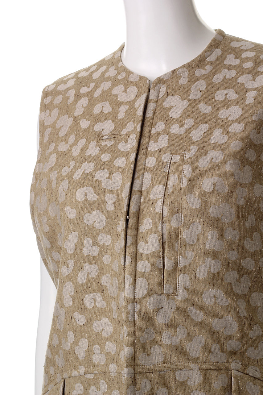 CLANE(クラネ)｜LINEN LEOPARD GILET/ジレ・ベスト/BEIGE の通販
