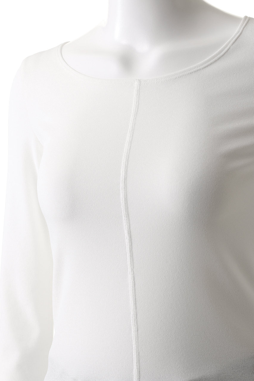 CLANE(クラネ)｜DEEP NECK LADY TOPS/カットソー/WHITE の通販