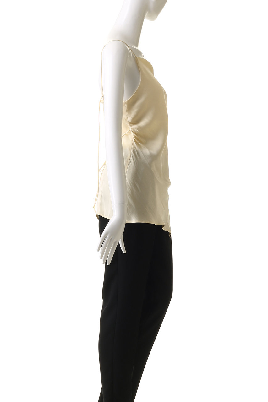 CLANE(クラネ)｜DRAPE SATIN CAMISOLE TOPS/キャミソール/IVORY