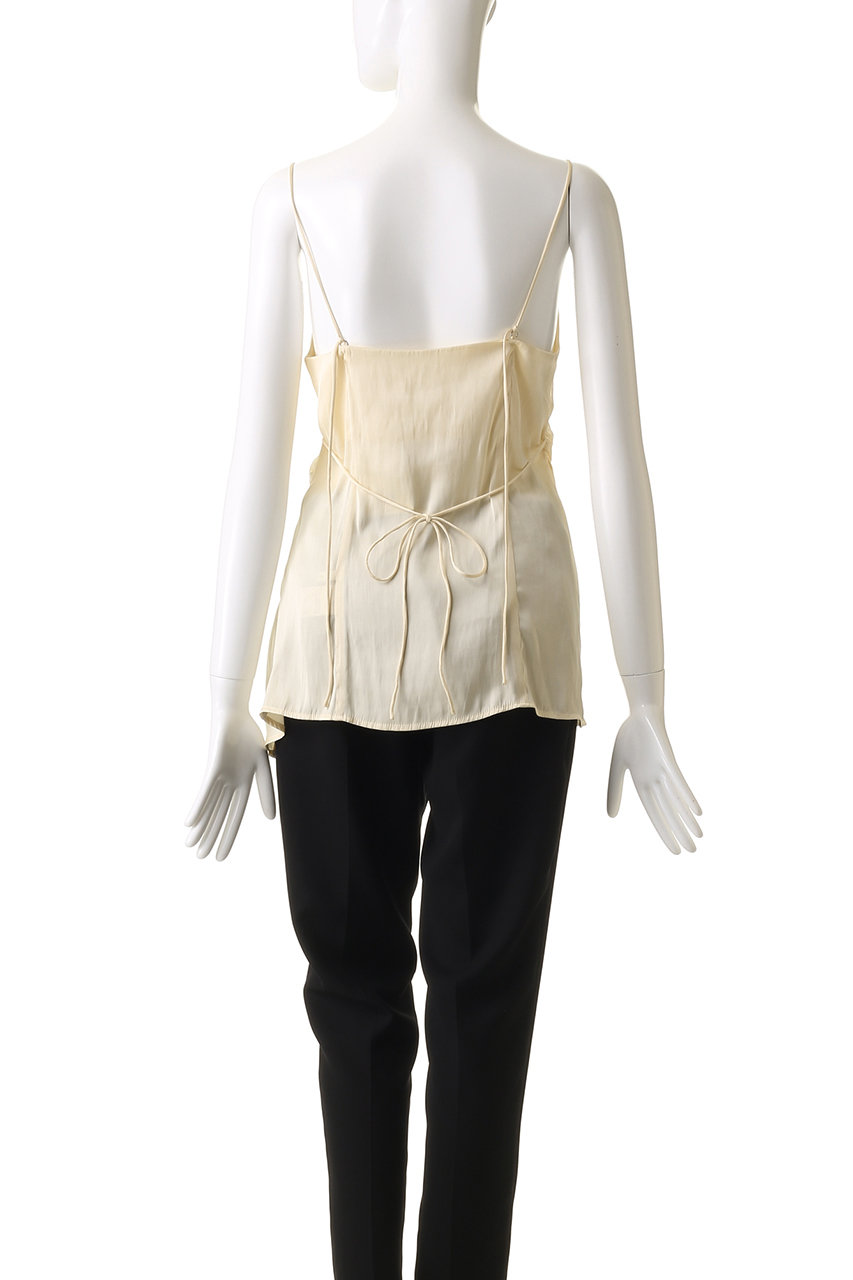 CLANE(クラネ)｜DRAPE SATIN CAMISOLE TOPS/キャミソール/IVORY
