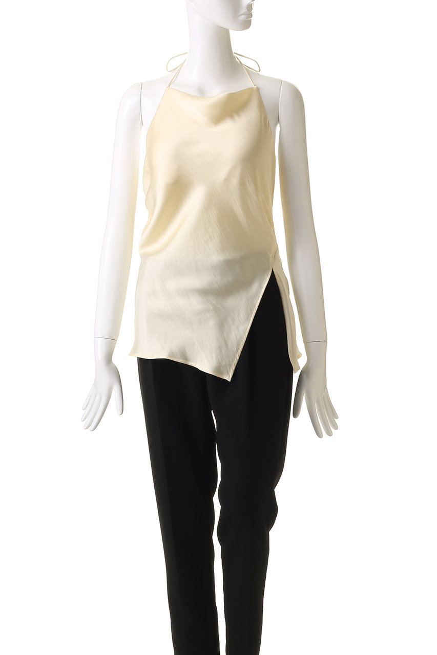 CLANE(クラネ)｜DRAPE SATIN CAMISOLE TOPS/キャミソール/IVORY