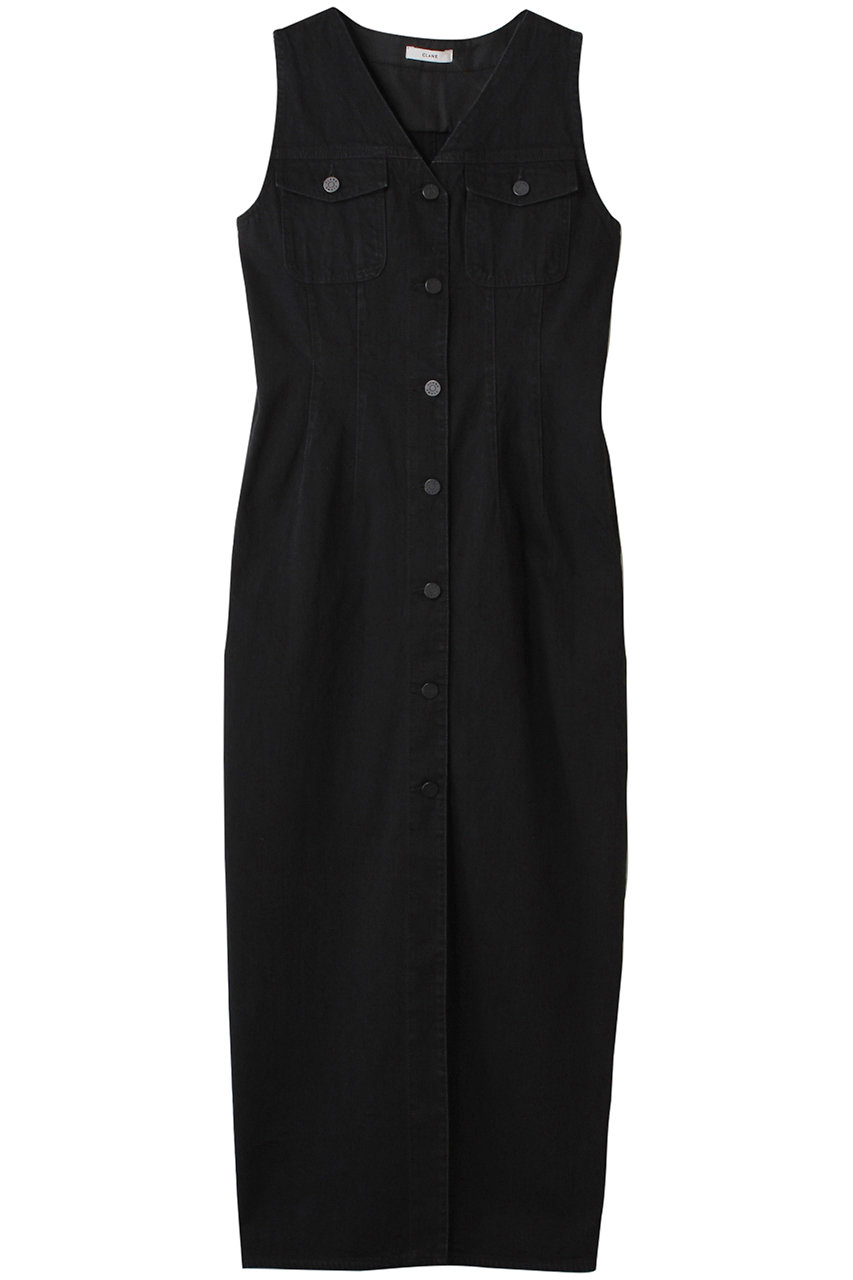 CLANE LADY DENIM N/S ONEPIECE/ワンピース (BLACK, 0) クラネ ELLE SHOP CLANE LADY DENIM N/S ONEPIECE/ワンピース (BLACK, 0) クラネ ELLE SHOP