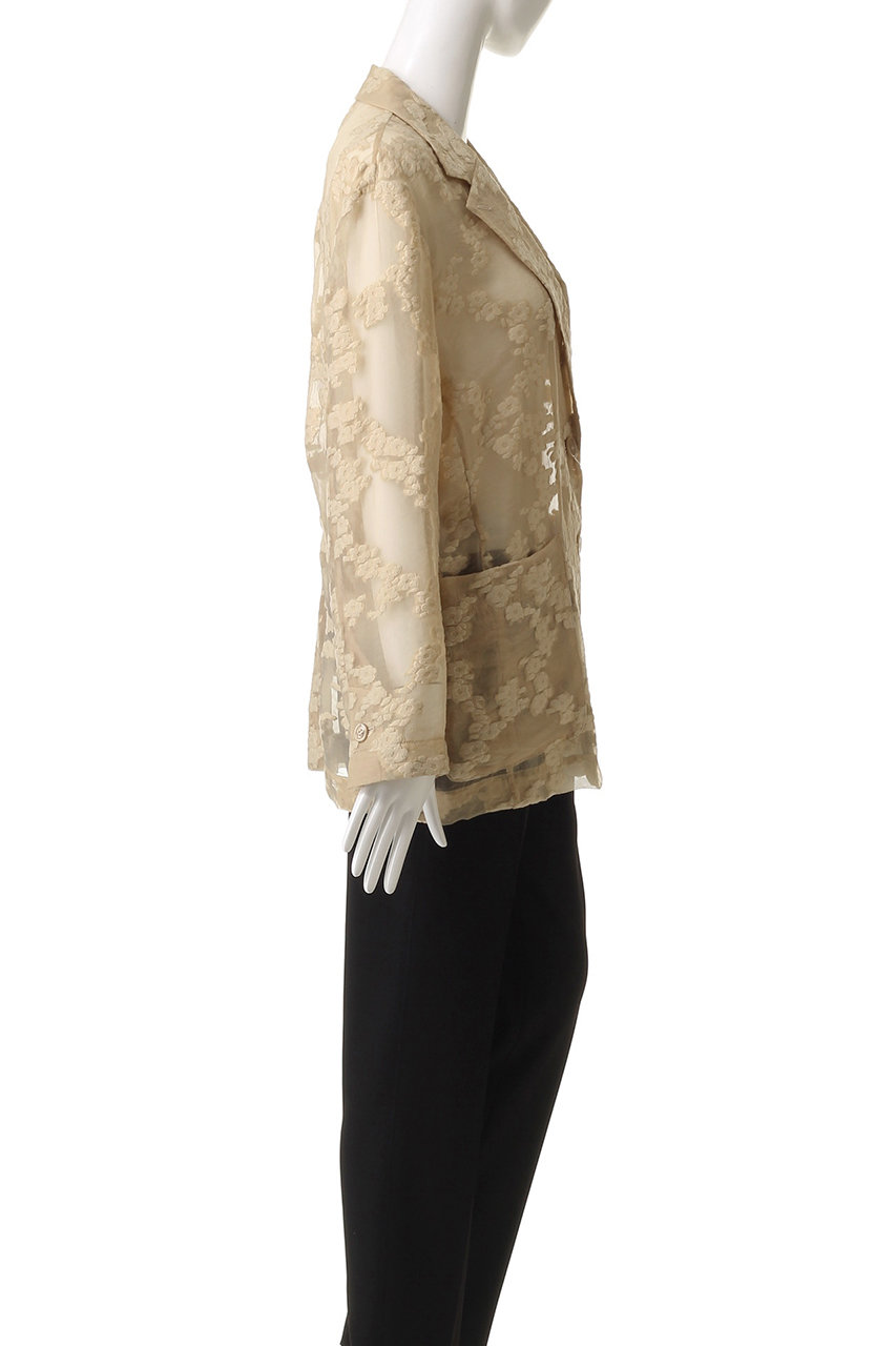 CLANE(クラネ)｜FLOWER SHEER JACQUARD JACKET/ジャケット/BEIGE