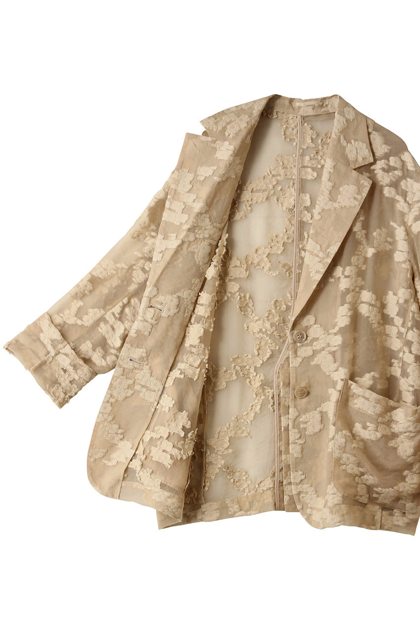 ジャケット・アウター CLANE FLOWER SHEER JACQUARD JACKET CLANE(クラネ)｜FLOWER SHEER JACQUARD JACKET/ジャケット/BEIGE