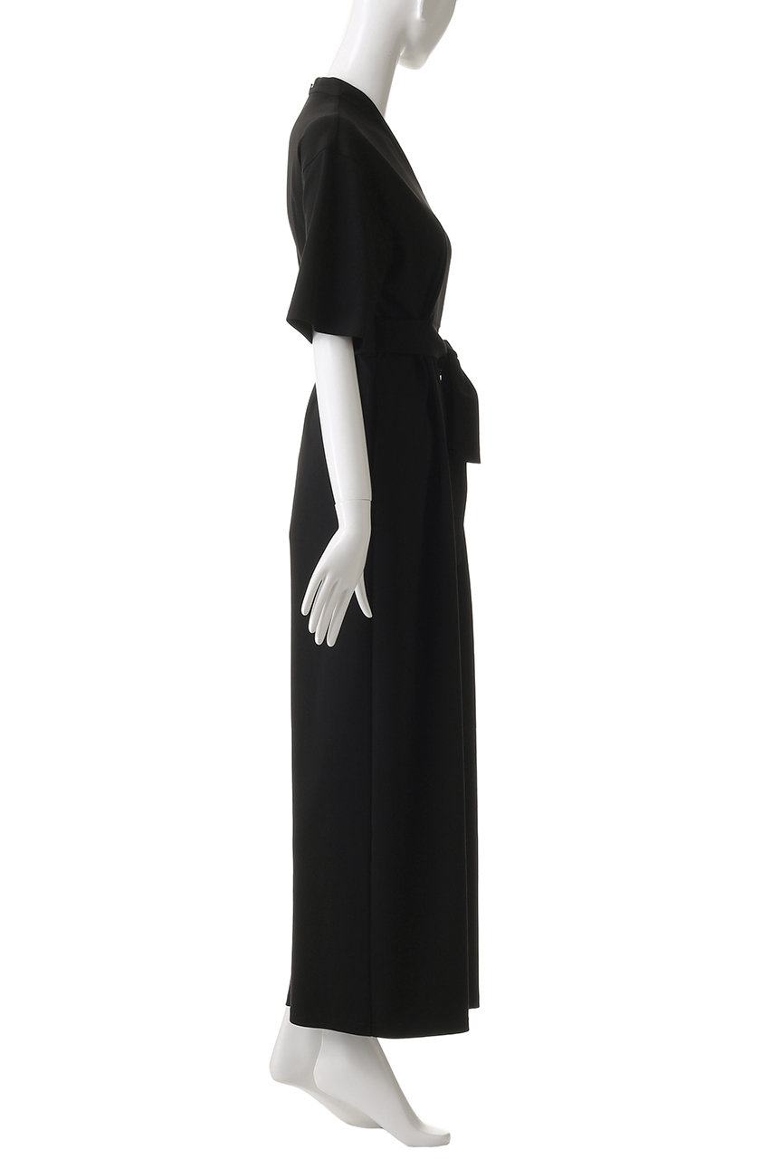 【美品】クラネ ブラック オールインワン ベルト CLANE(クラネ)｜STAND COLLAR LOOSE ALL IN ONE/オールインワン