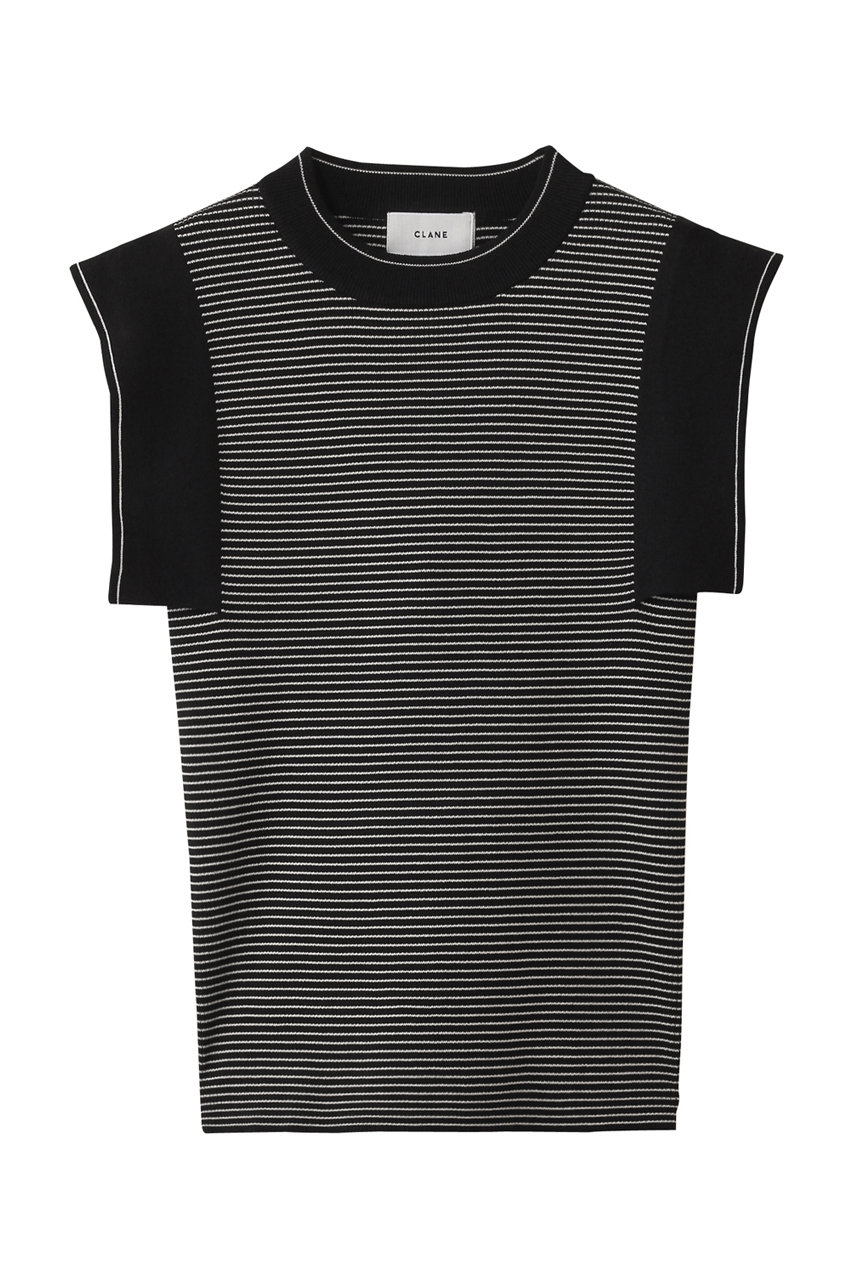 CLANE SQUARE SLEEVE KNIT TOPS/ニット (BORDER, 1) クラネ ELLE SHOP CLANE SQUARE SLEEVE KNIT TOPS/ニット (BORDER, 1) クラネ ELLE SHOP