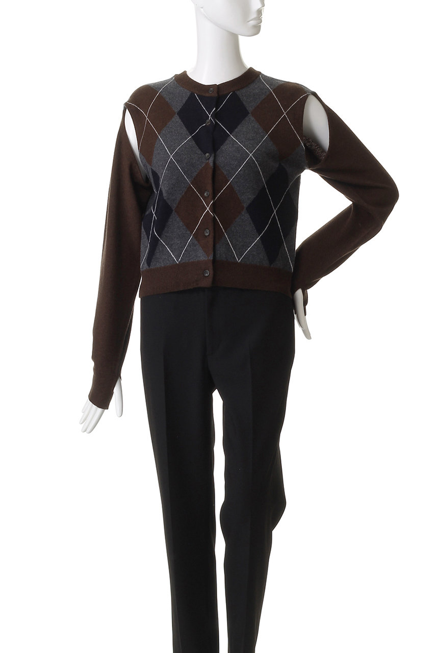 CLANE(クラネ)｜ARRANGE KNIT TOPS/ニット/BROWN の通販