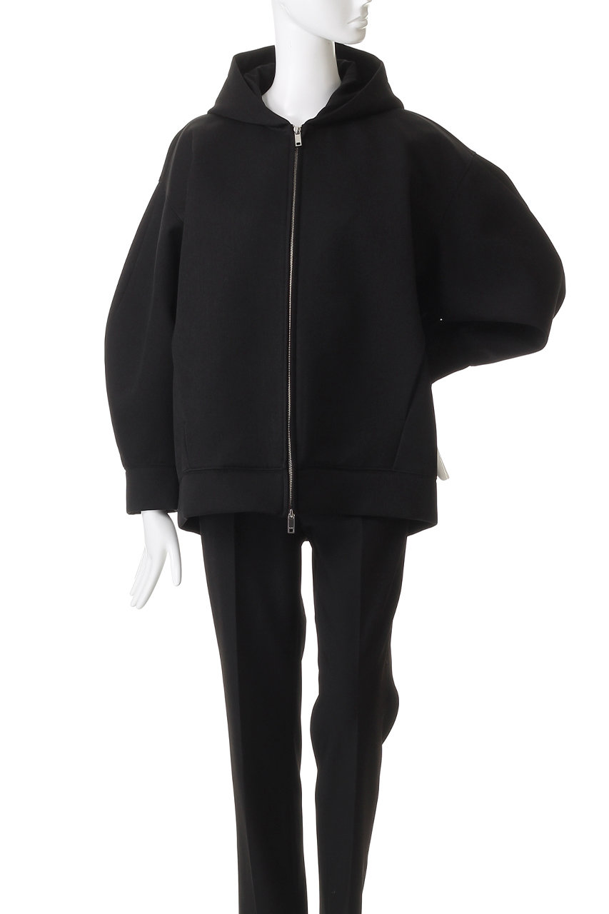 CLANE(クラネ)｜CONSTRUCTIVE BONDING HOODIE/ブルゾン/BLACK の