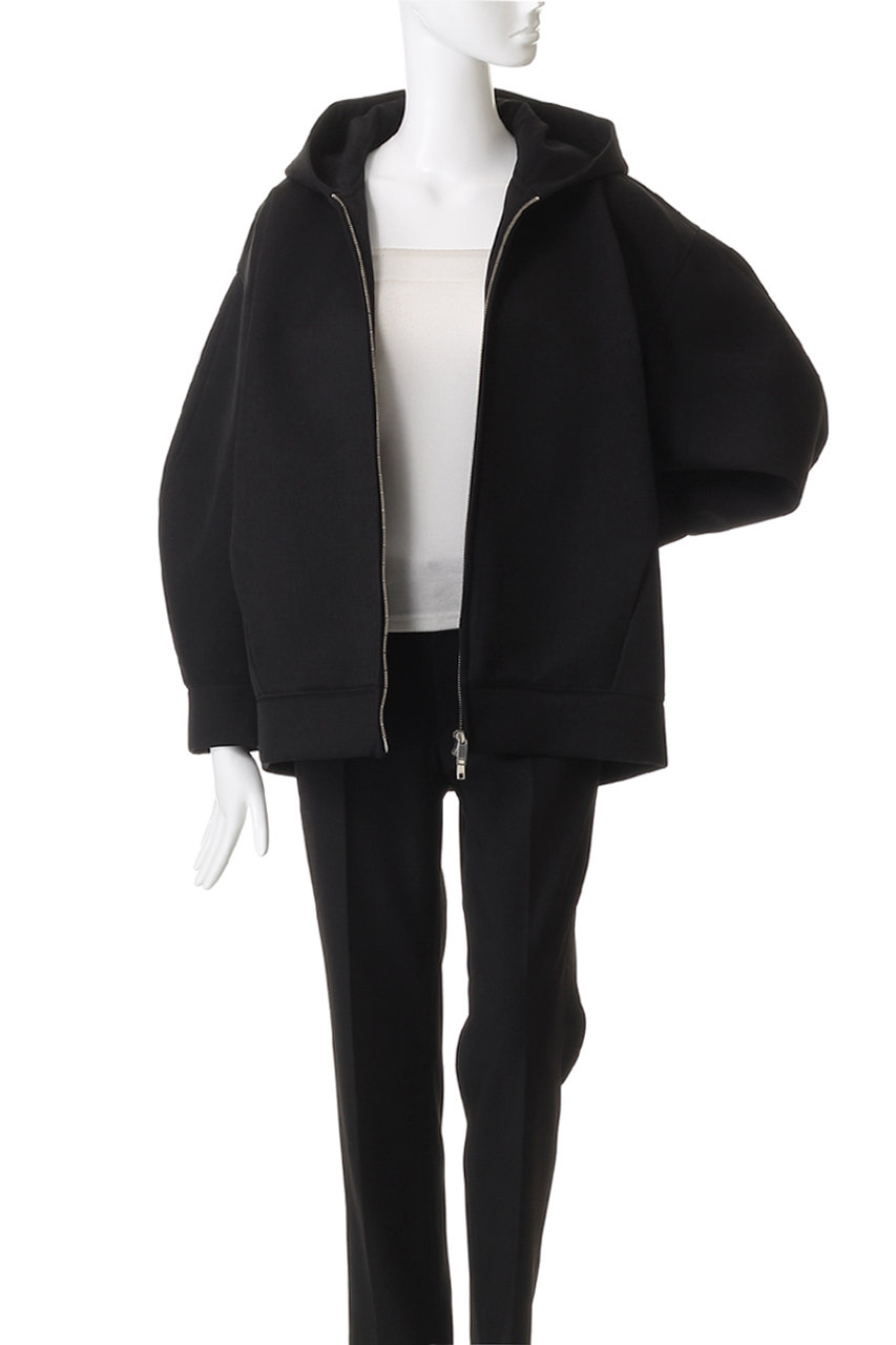 CLANE(クラネ)｜CONSTRUCTIVE BONDING HOODIE/ブルゾン/BLACK の