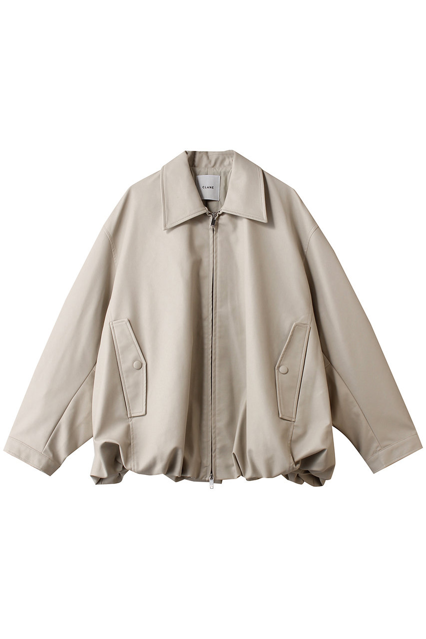 CLANE(クラネ)｜FAKE LEATHER BALLOON JACKET/コート/IVORY の通販