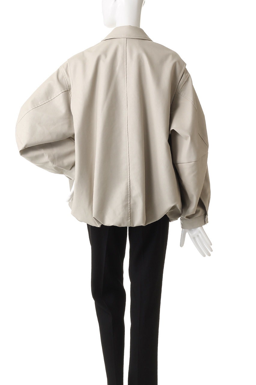 CLANE(クラネ)｜FAKE LEATHER BALLOON JACKET/コート/IVORY の通販