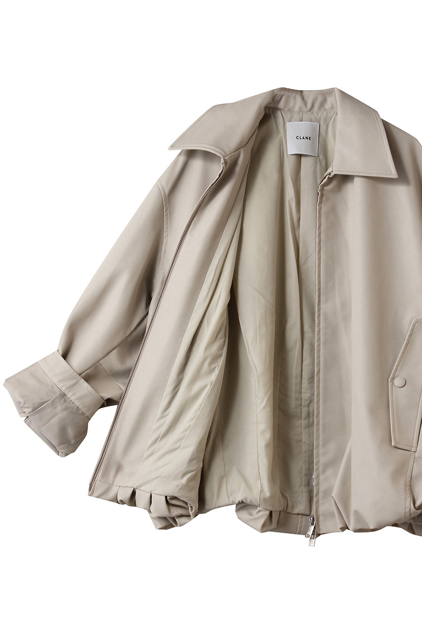 CLANE(クラネ)｜FAKE LEATHER BALLOON JACKET/コート/IVORY の通販