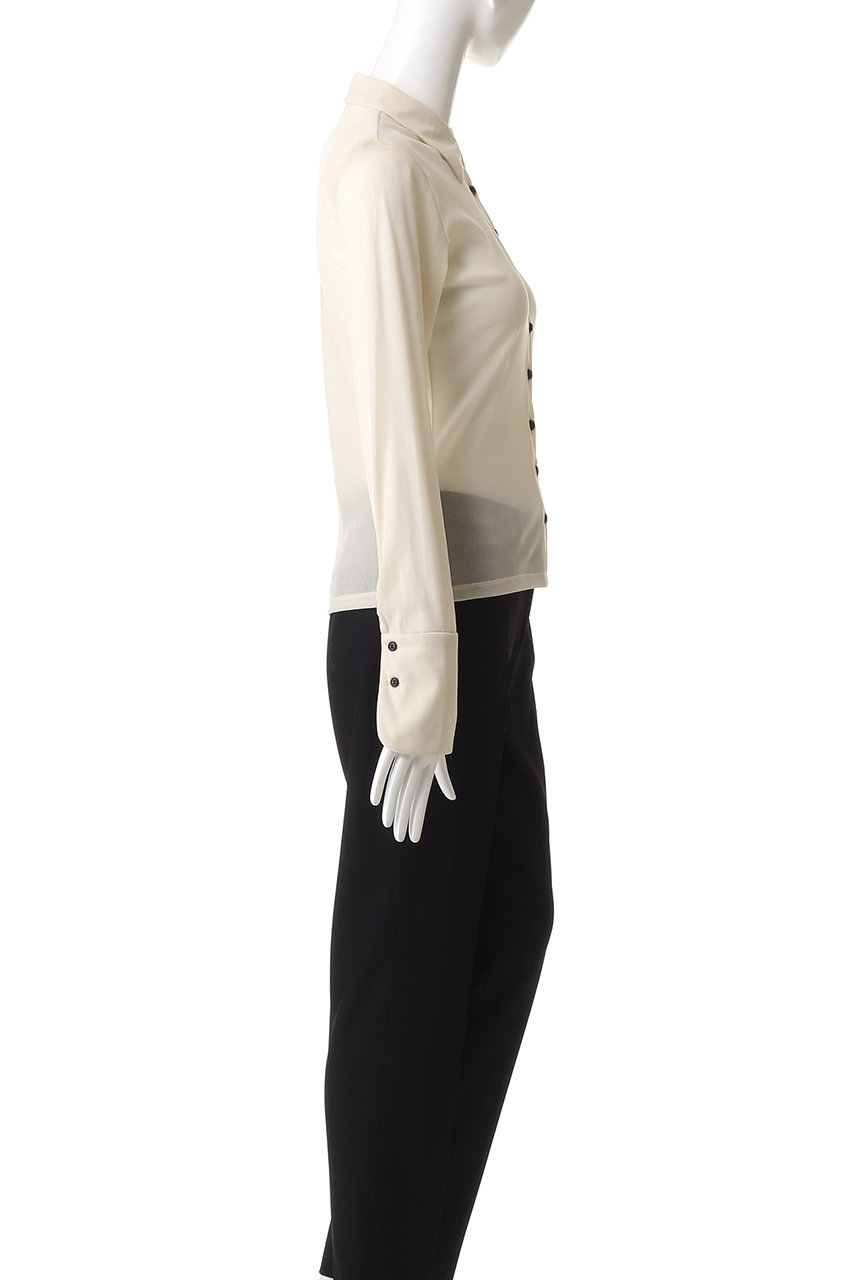 CLANE(クラネ)｜TULLE FLOCKY POLO SHIRTS/IVORY の通販｜ELLESHOP