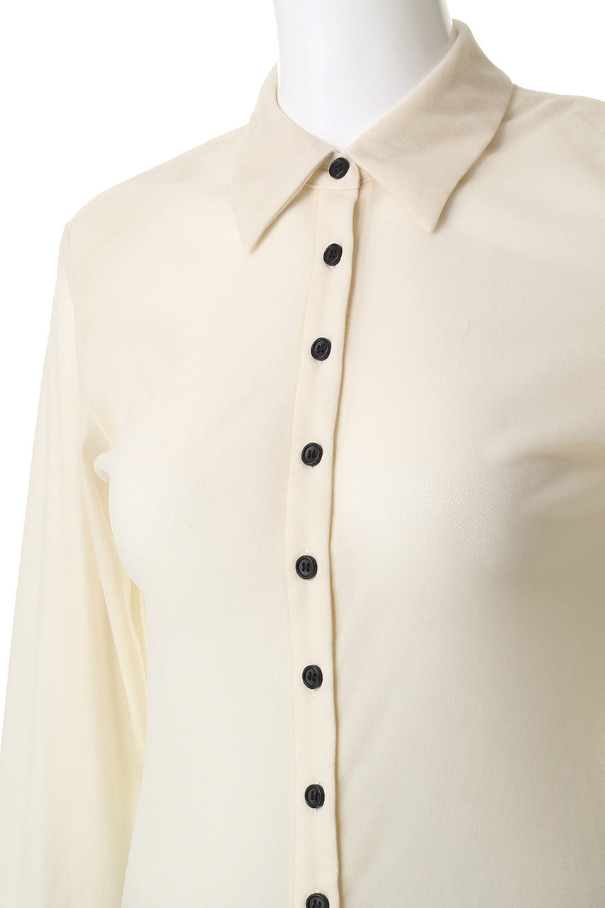CLANE(クラネ)｜TULLE FLOCKY POLO SHIRTS/IVORY の通販｜ELLESHOP