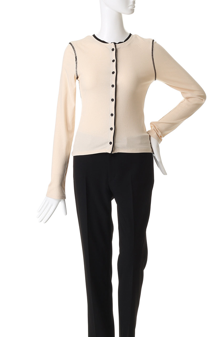 CLANE(クラネ)｜W FACE BICOLOR CARDIGAN/IVORY の通販｜ELLESHOP