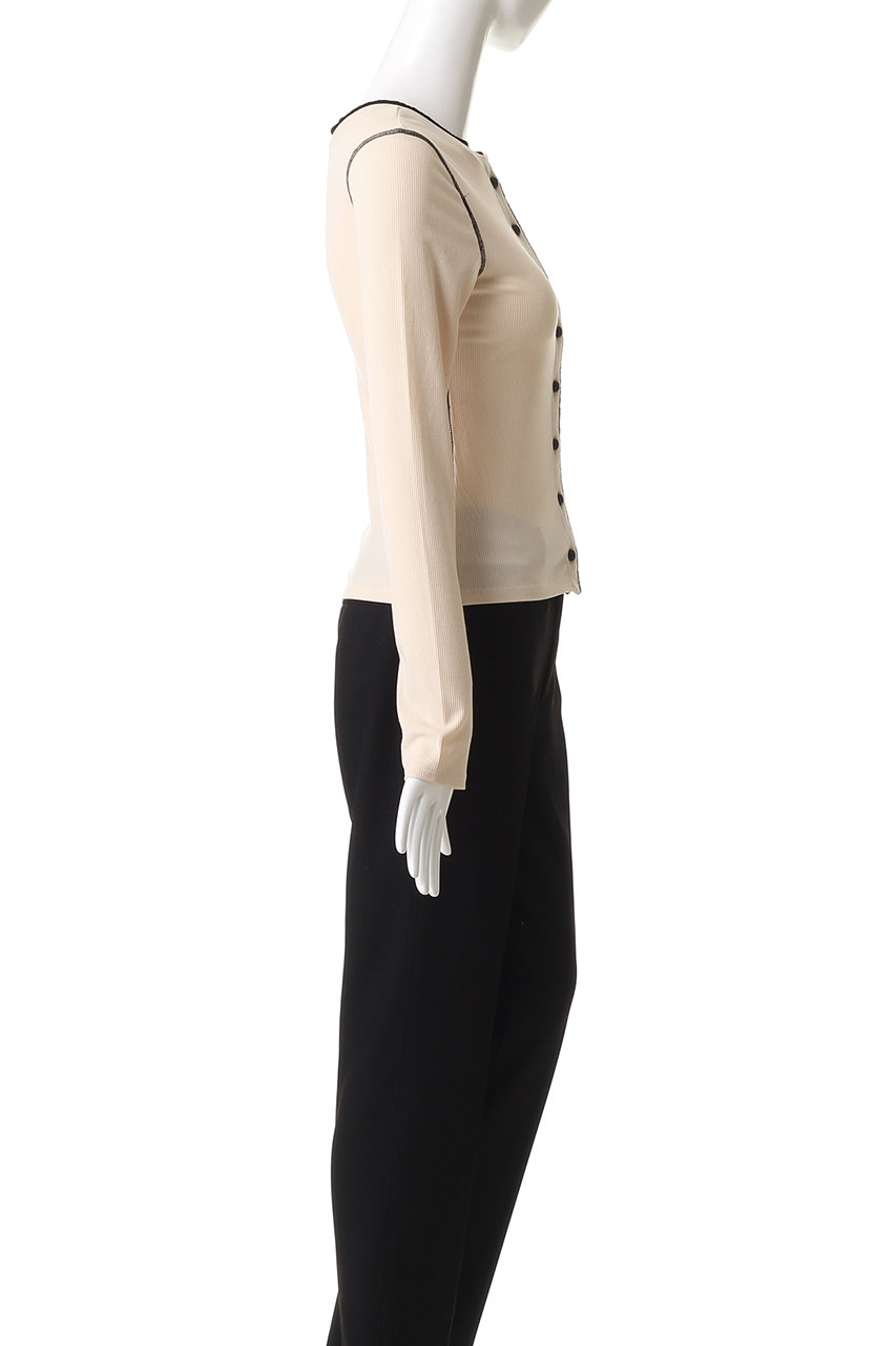 CLANE(クラネ)｜W FACE BICOLOR CARDIGAN/IVORY の通販｜ELLESHOP
