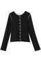W FACE BICOLOR CARDIGAN クラネ/CLANE BLACK