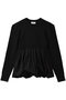 DOCKING POWERSHOULDER KNIT TOPS クラネ/CLANE BLACK