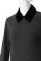 VELOR COLLAR KNIT TOPS クラネ/CLANE