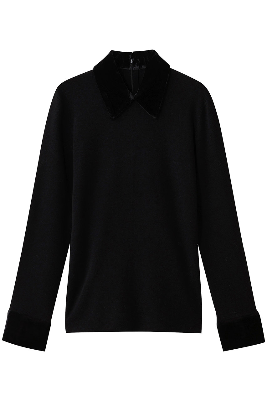 クラネ/CLANEのVELOR COLLAR KNIT TOPS(BLACK/19106-2432)