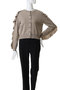 W FACE SHOULDER FRILL KNIT CARDIGAN クラネ/CLANE