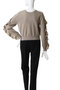 W FACE SHOULDER FRILL KNIT CARDIGAN クラネ/CLANE