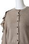 W FACE SHOULDER FRILL KNIT CARDIGAN クラネ/CLANE