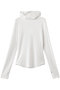 SOFT HOODED HIGH NECK TOPS Tシャツ/カットソー クラネ/CLANE WHITE