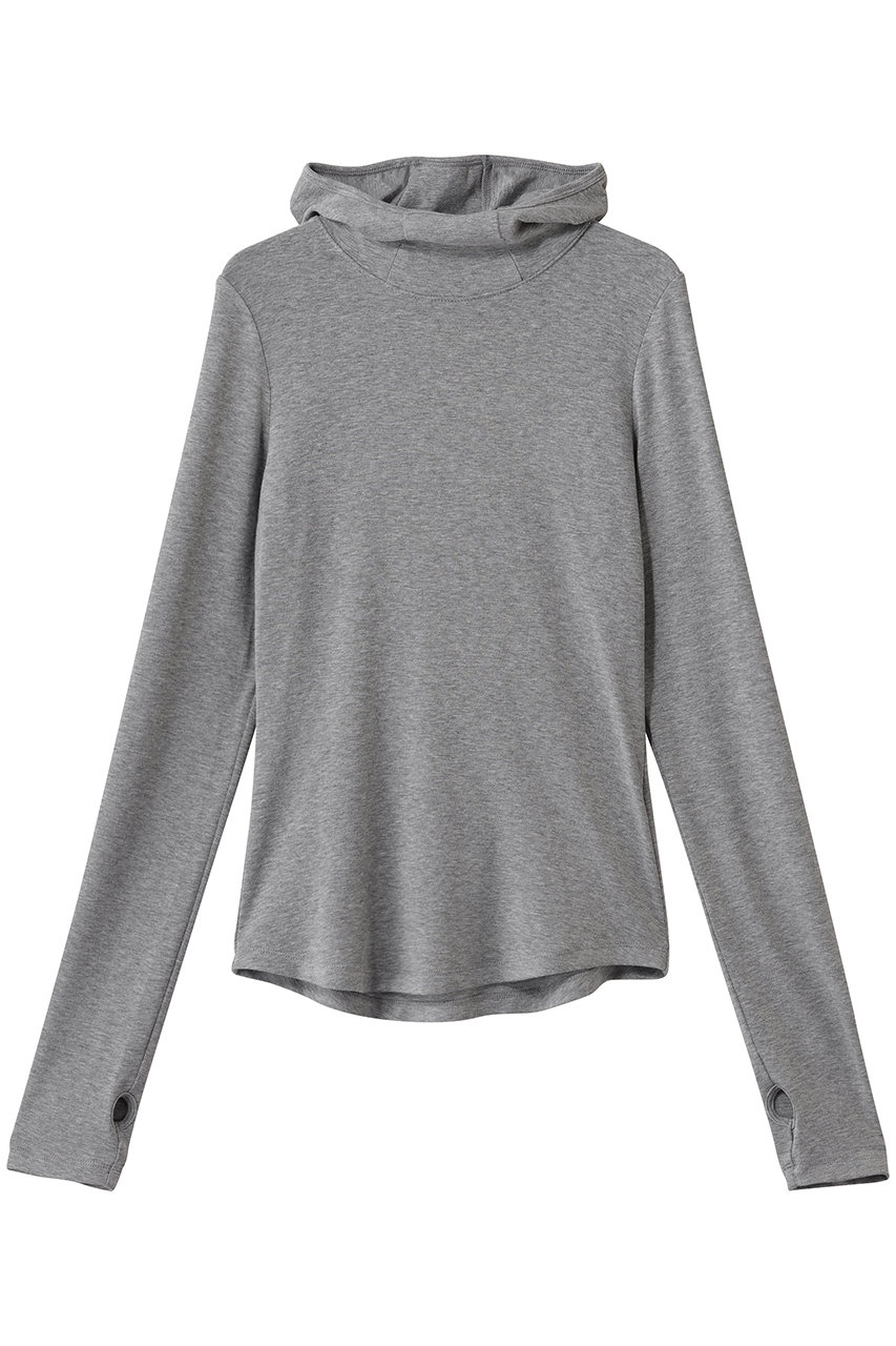 クラネ/CLANEのSOFT HOODED HIGH NECK TOPS Tシャツ/カットソー(GRAY/10105-1053)