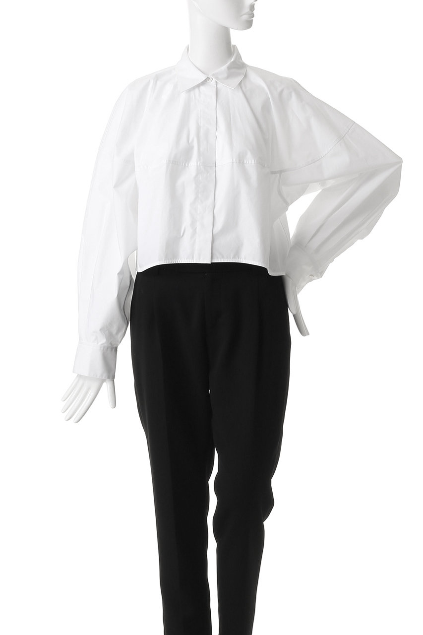 CLANE(クラネ)｜RIBBON TIED COMPACT SHIRTS シャツ/ブラウス/WHITE の