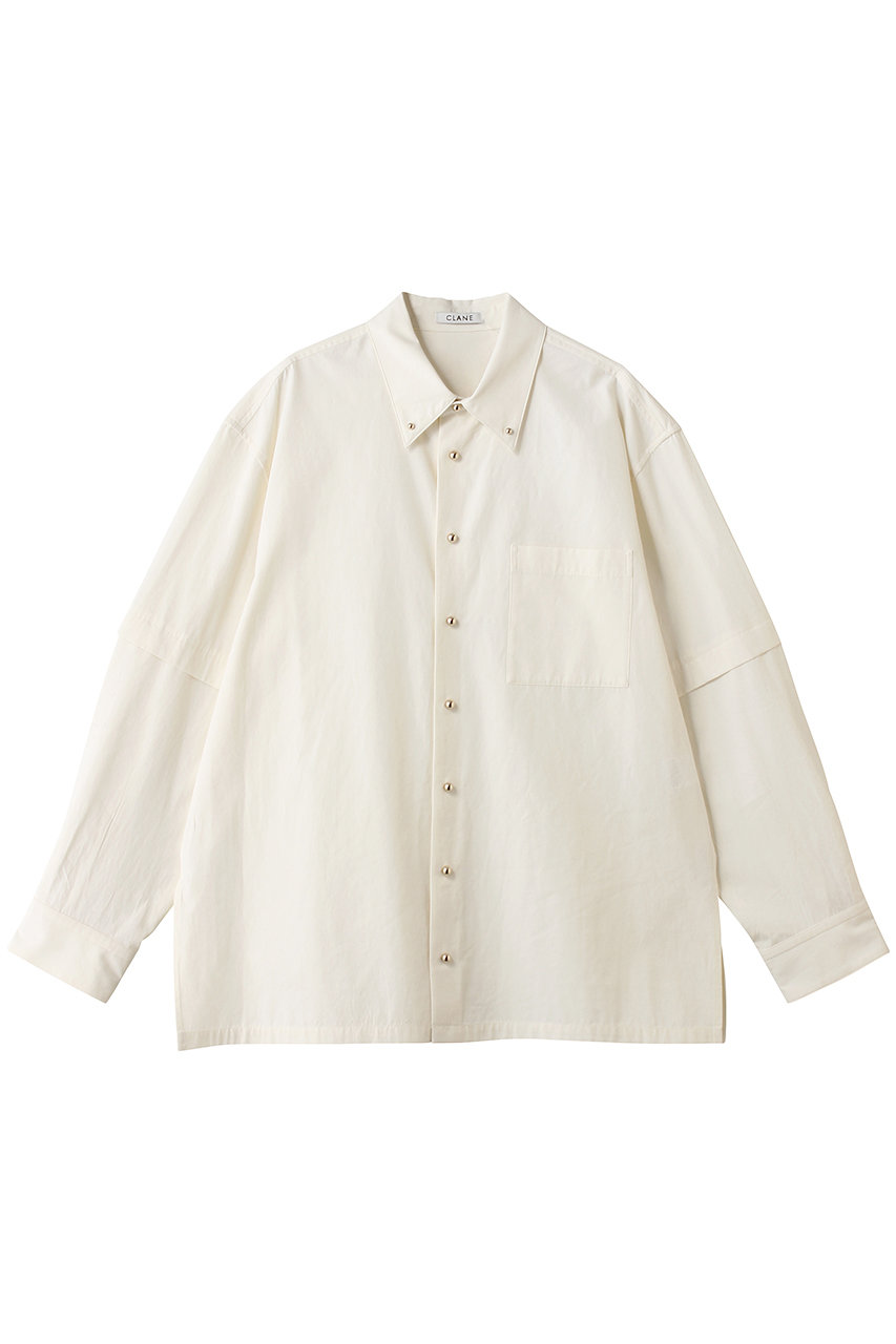 クラネ/CLANEのJEWELRY OVER SHIRTS シャツ/ブラウス(WHITE/10122-4043)