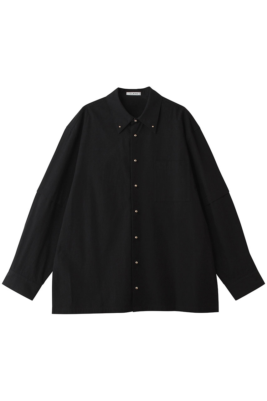 クラネ/CLANEのJEWELRY OVER SHIRTS シャツ/ブラウス(BLACK/10122-4043)