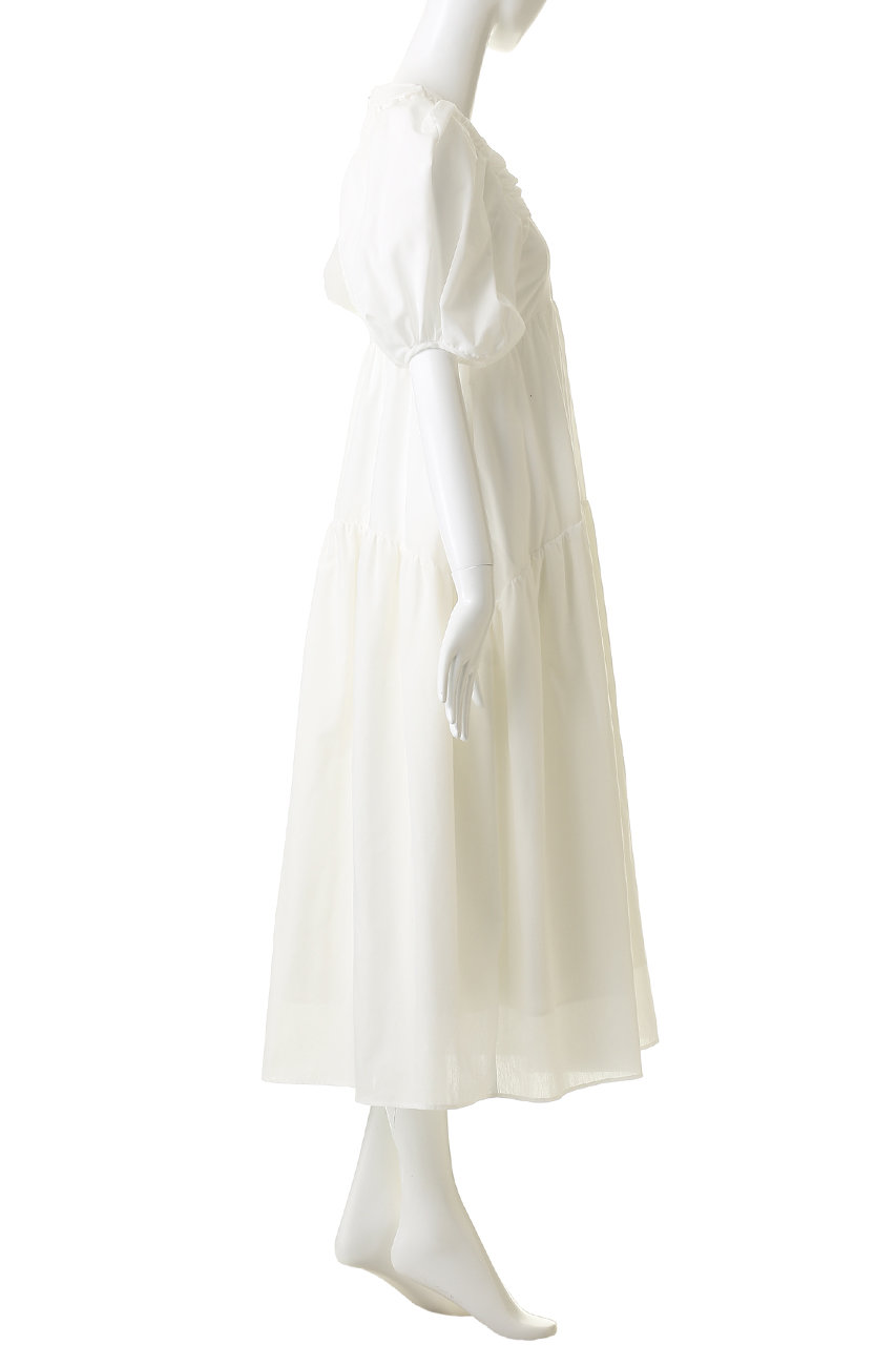 CLANE(クラネ)｜BUBBLE FRILL ONEPIECE ワンピース/WHITE の通販