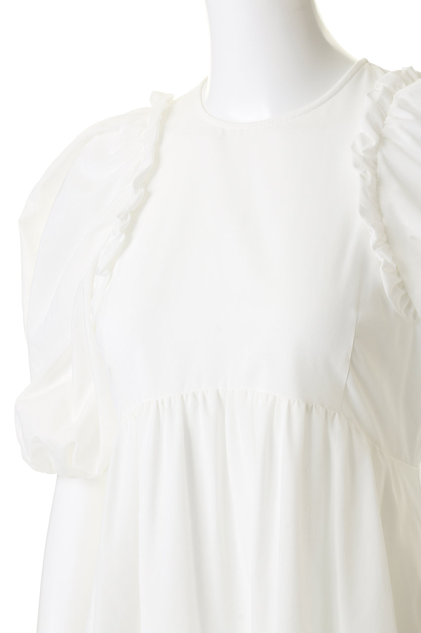CLANE(クラネ)｜BUBBLE FRILL ONEPIECE ワンピース/WHITE の通販
