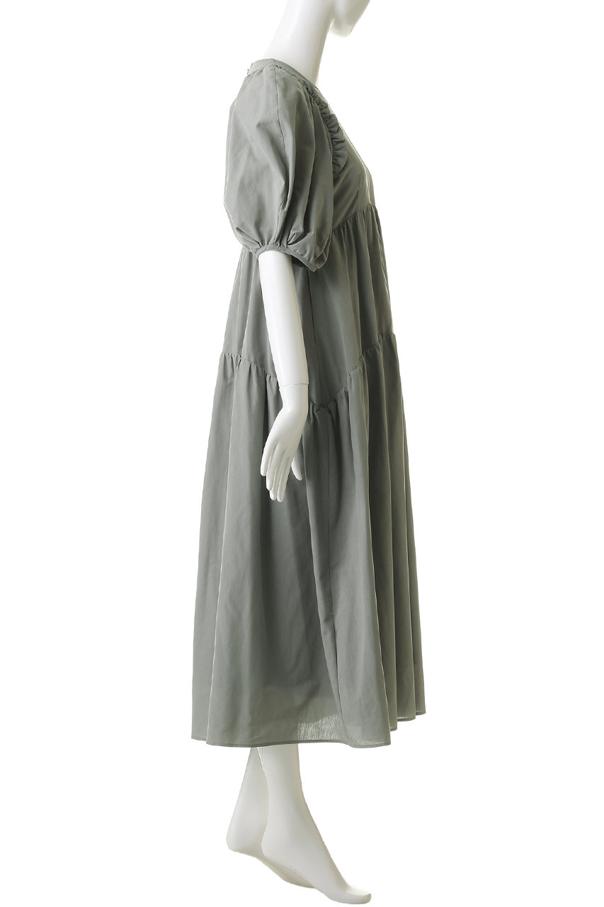 CLANE(クラネ)｜BUBBLE FRILL ONEPIECE ワンピース/MOSS GREEN の通販