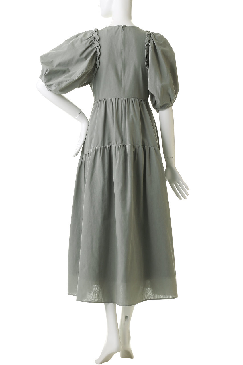 CLANE(クラネ)｜BUBBLE FRILL ONEPIECE ワンピース/MOSS GREEN の通販