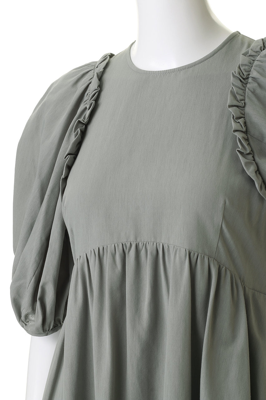 CLANE(クラネ)｜BUBBLE FRILL ONEPIECE ワンピース/MOSS GREEN の通販
