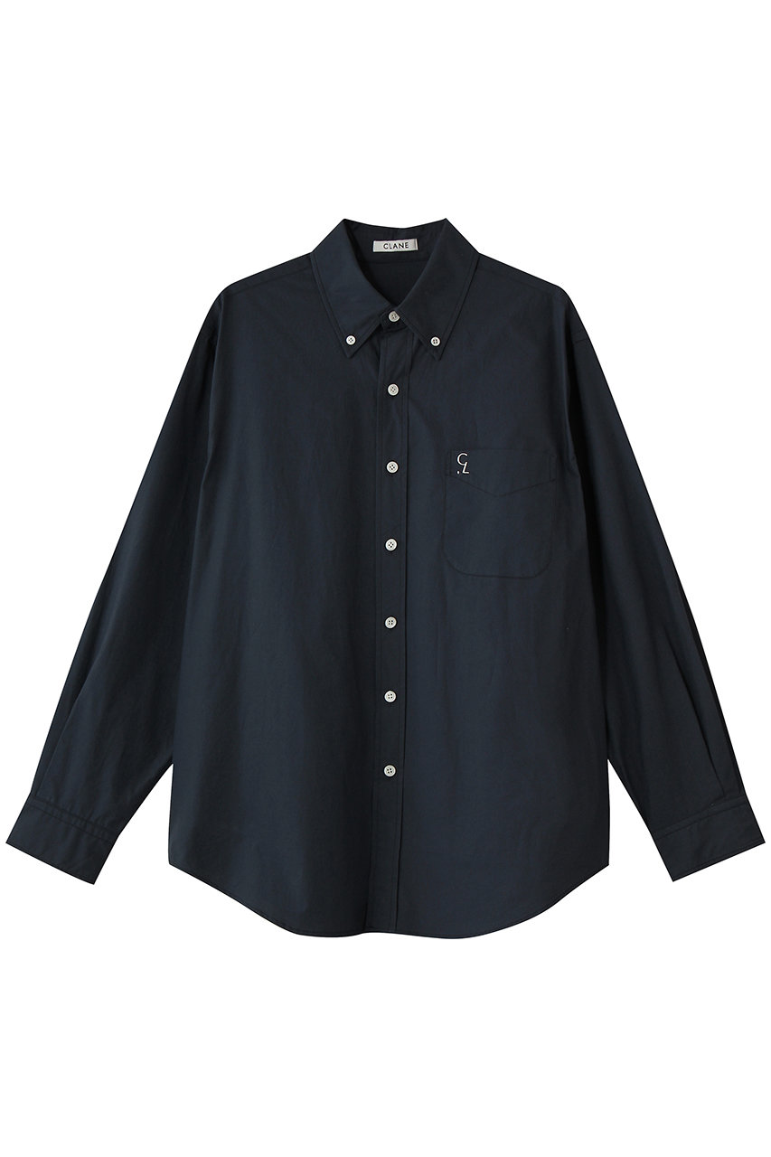 クラネ/CLANEのLOGO BUTTON-DOWN BASIC SHIRTS シャツ/ブラウス(NAVY/19122-4162)