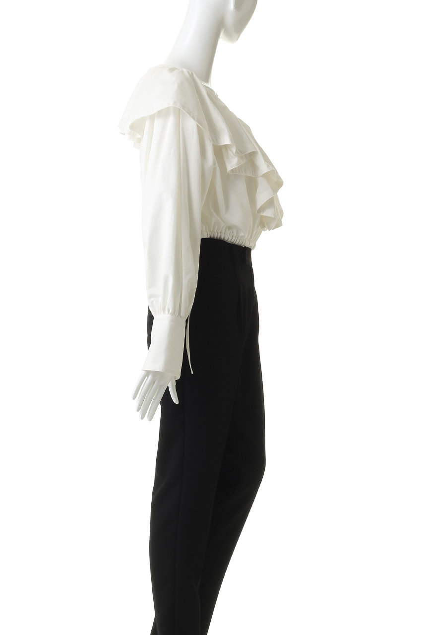 CLANE(クラネ)｜FRILL COLLAR SHORT BLOUSE シャツ/ブラウス/WHITE の
