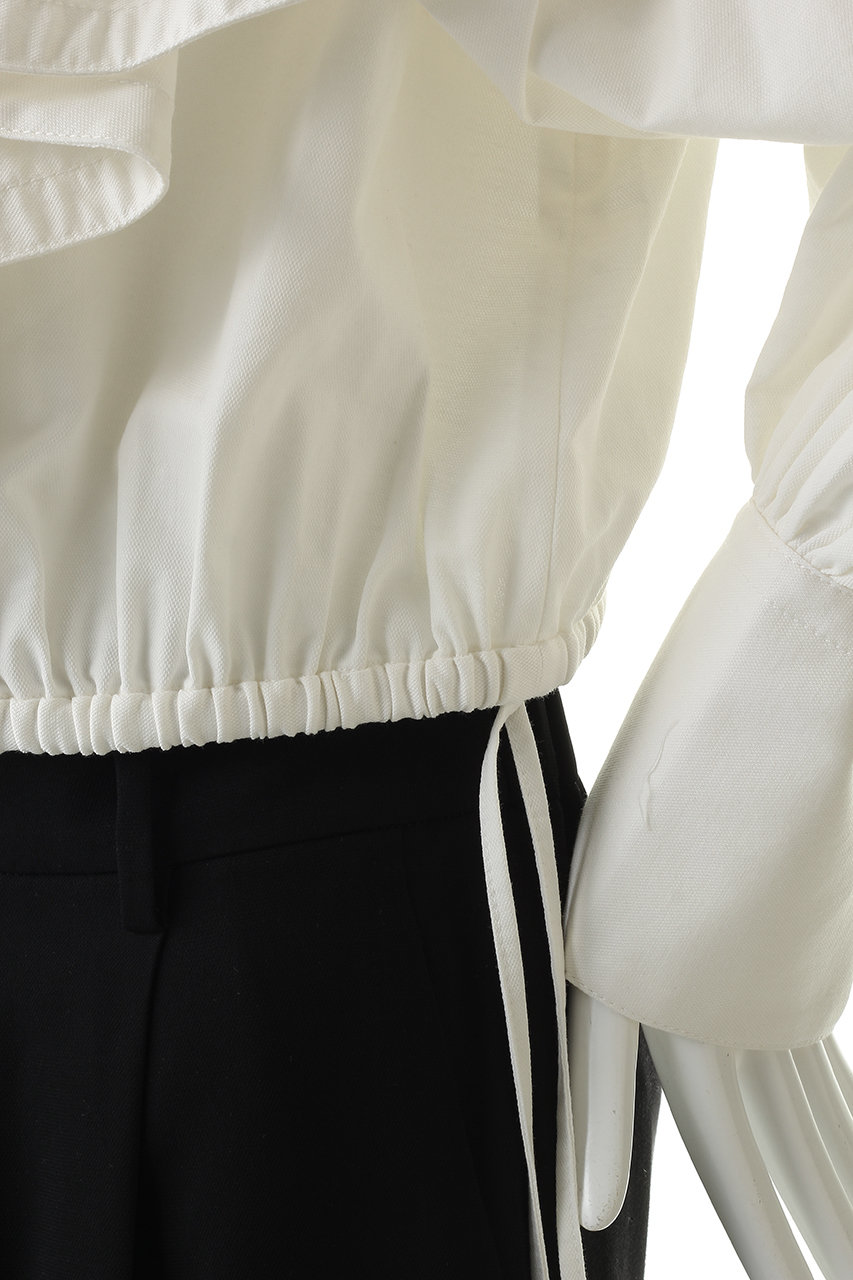 トップス CLANE FRILL COLLAR SHORT BLOUSE CLANE(クラネ)｜FRILL COLLAR SHORT BLOUSE シャツ/ブラウス/WHITE の
