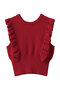 FRILL SLEEVE KNIT TOPS ニット/セーター クラネ/CLANE RED