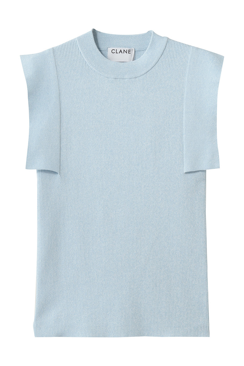 クラネ/CLANEのSQUARE SLEEVE KNIT TOPS(BLUE/10106-2213)