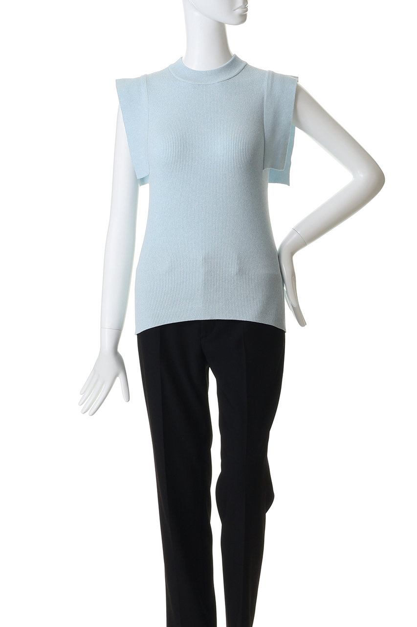 CLANE SQUARE SLEEVE KNITTOPS グレー サイズ2 CLANE（クラネ） 即日発送 正規商品 トップス スクエアスリーブニット