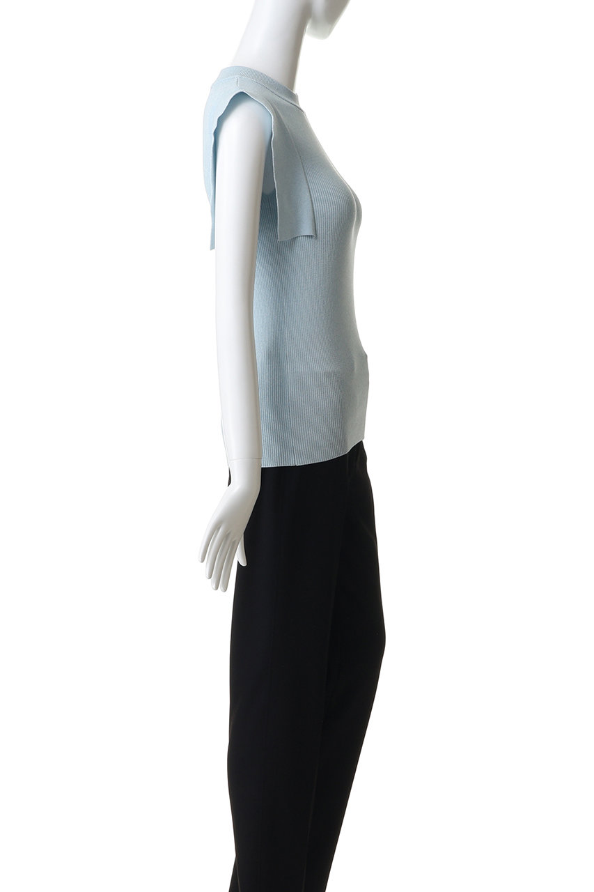 CLANE(クラネ)｜SQUARE SLEEVE KNIT TOPS/BLUE の通販｜ELLESHOP