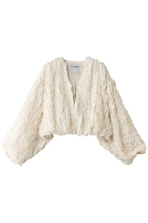 クラネ/CLANEのTOPSTITCHED FRILL BOLERO(110800/110806)