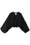 TOPSTITCHED FRILL BOLERO クラネ/CLANE BLACK