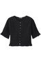 SHIRRING HALF SLEEVE BLOUSE クラネ/CLANE BLACK